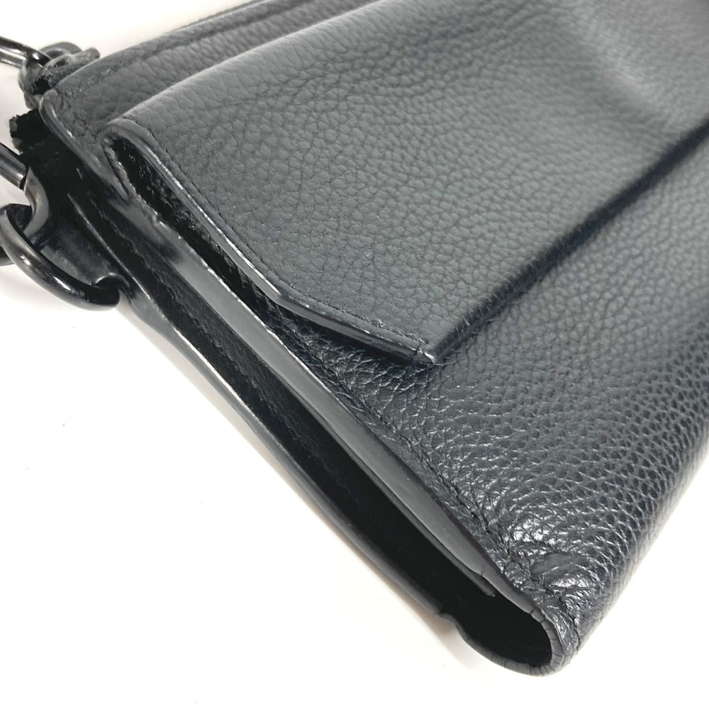 LOUIS VUITTON Long Wallet Purse M69831 Grain leather black Aerogram Zippy wallet mens Used Authentic