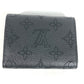 LOUIS VUITTON Trifold wallet M67498 monogram mahina leather black Mahina Portefeuille Iris XS Women Used Authentic