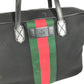 GUCCI Tote Bag 630922 Leather / canvas black Sherry line Business bag Women Used Authentic