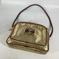 LOEWE Shoulder Bag Leather, Canvas gold vintage anagram Women Used Authentic