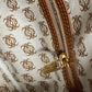 LOEWE Shoulder Bag Leather, Canvas gold vintage anagram Women Used Authentic