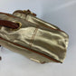 LOEWE Shoulder Bag Leather, Canvas gold vintage anagram Women Used Authentic