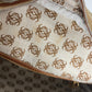LOEWE Shoulder Bag Leather, Canvas gold vintage anagram Women Used Authentic