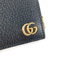 GUCCI Folded wallet 760223 leather black Double G Long Wallet Women Used Authentic