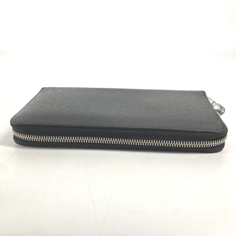 LOUIS VUITTON Long Wallet Purse M30056 Taiga Leather black Taiga Zippy Organizer NM mens Used Authentic
