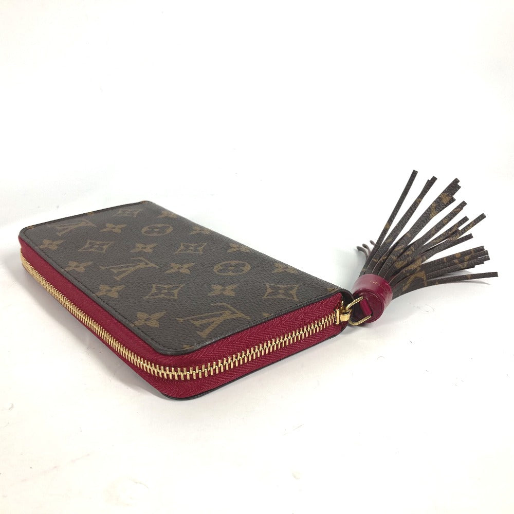 LOUIS VUITTON Long Wallet Purse M62256 Monogram canvas Brown Monogrammed with tassel Zippy wallet Women Used Authentic