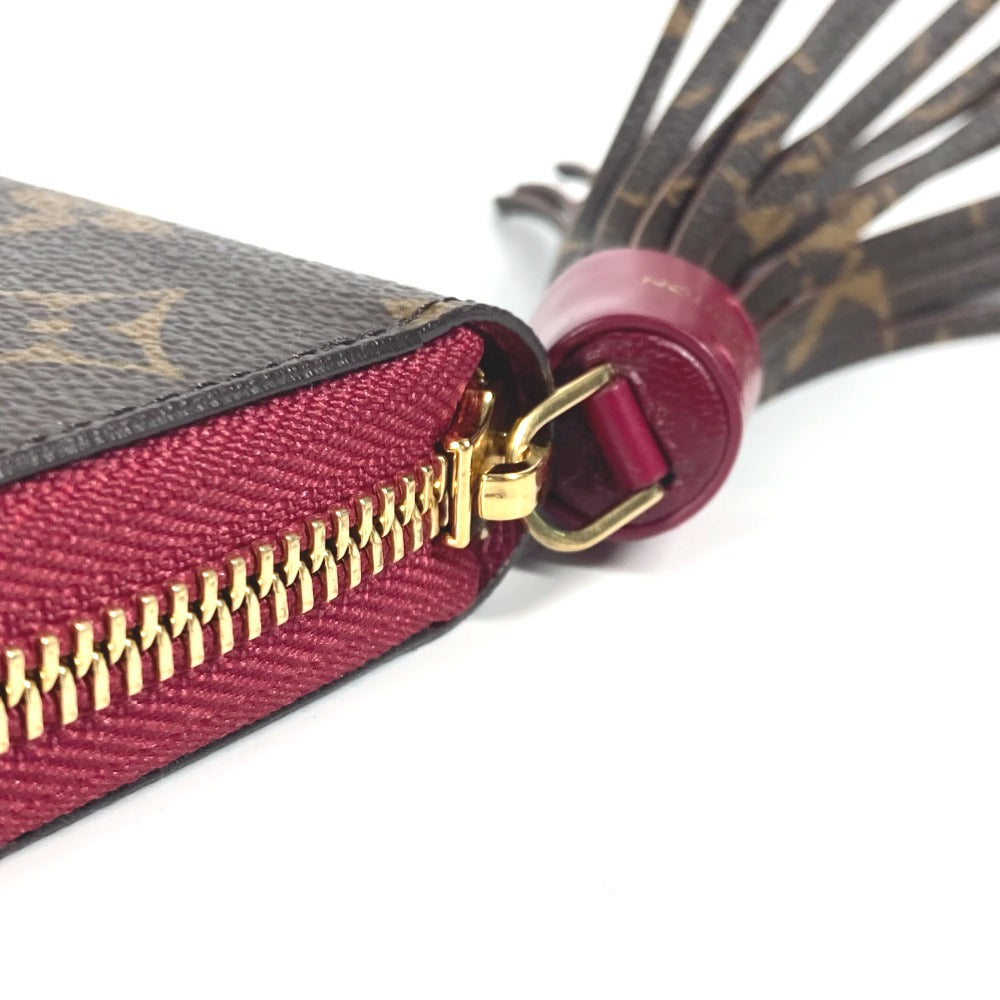 LOUIS VUITTON Long Wallet Purse M62256 Monogram canvas Brown Monogrammed with tassel Zippy wallet Women Used Authentic