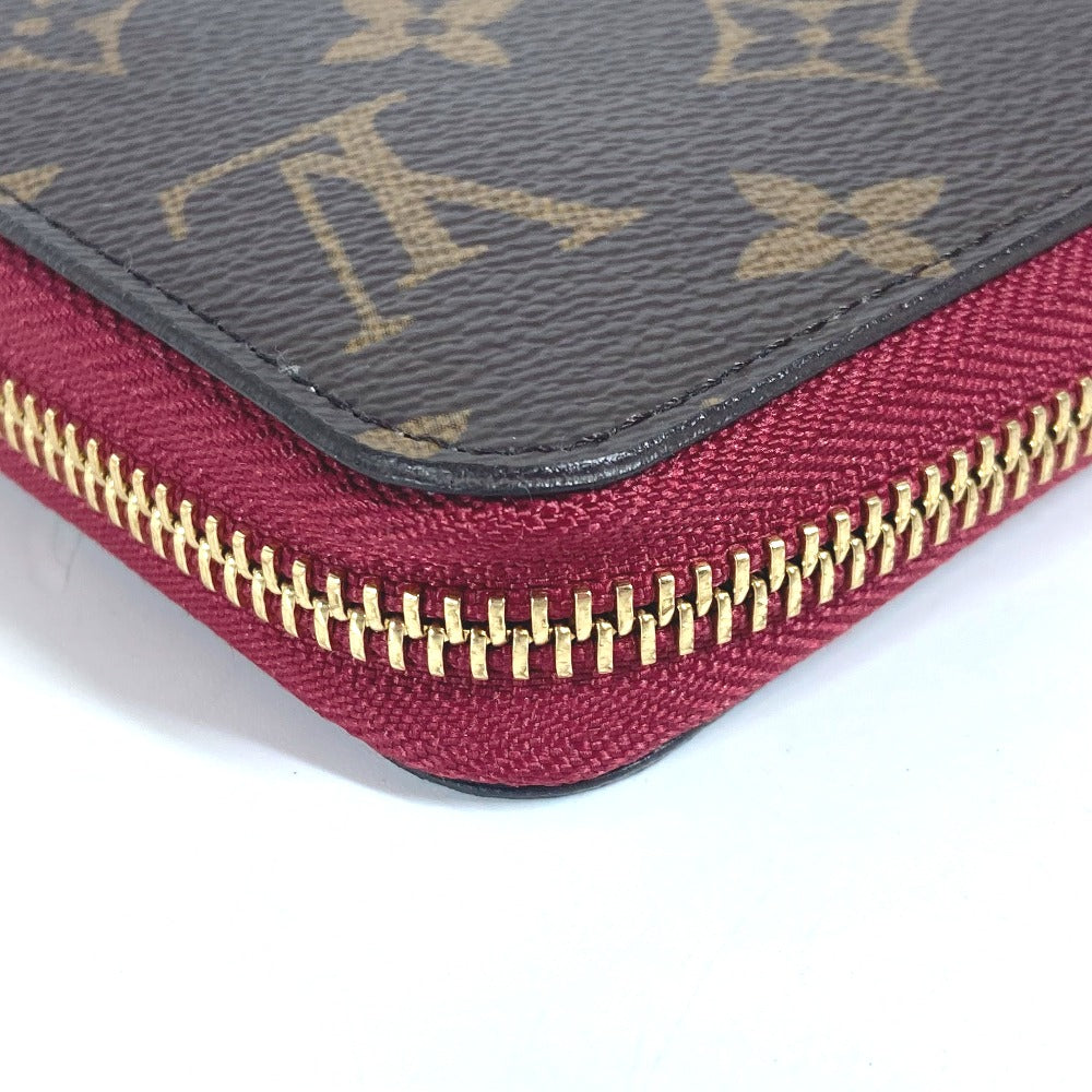 LOUIS VUITTON Long Wallet Purse M62256 Monogram canvas Brown Monogrammed with tassel Zippy wallet Women Used Authentic
