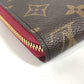 LOUIS VUITTON Long Wallet Purse M62256 Monogram canvas Brown Monogrammed with tassel Zippy wallet Women Used Authentic