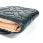 CHANEL Trifold wallet leather black By color Camelia Women Used Authentic
