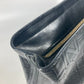 CELINE Shoulder Bag leather black Total logo Women Used Authentic