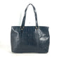CELINE Shoulder Bag leather black Total logo Women Used Authentic