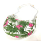 CELINE Shoulder Bag Leather / canvas green Botanical Pattern Triomphe logo Women Used Authentic