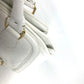 FENDI Shoulder Bag 8BN167 Roman leather white Horse Selleria logo Women Used Authentic