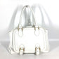 FENDI Shoulder Bag 8BN167 Roman leather white Horse Selleria logo Women Used Authentic