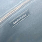 BALENCIAGA Clutch bag 618895 leather blue Cloud XS logo Cloud Women Used Authentic