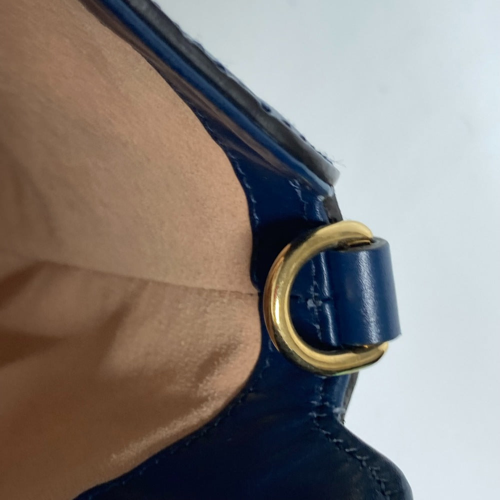 GUCCI Handbag 428226 Sima leather blue Signature Guccisima GG mens Used Authentic