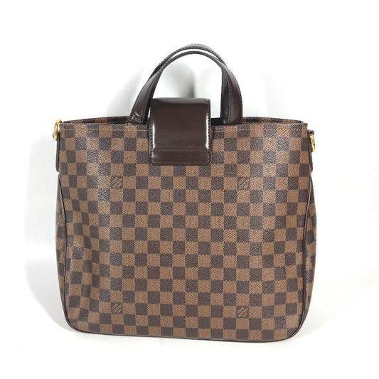 LOUIS VUITTON Tote Bag N41177 Damier canvas Brown Damier Hippopotamus roseberry Women Used Authentic