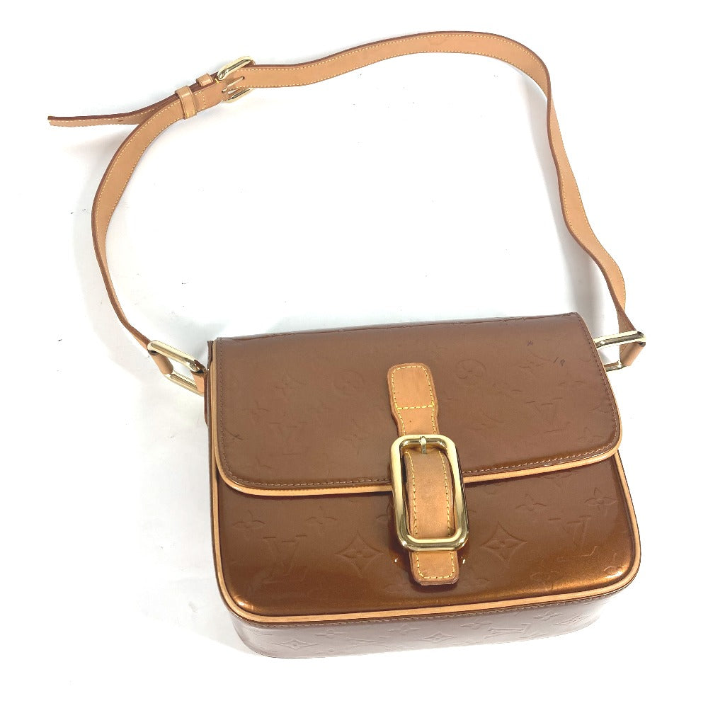 LOUIS VUITTON Shoulder Bag  M91107 Monogram Vernis Canvas Brown Monogram Vernis Christie GM Women Used Authentic
