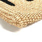 FENDI Clutch bag 8N0149 Raffia, Leather beige straw logo