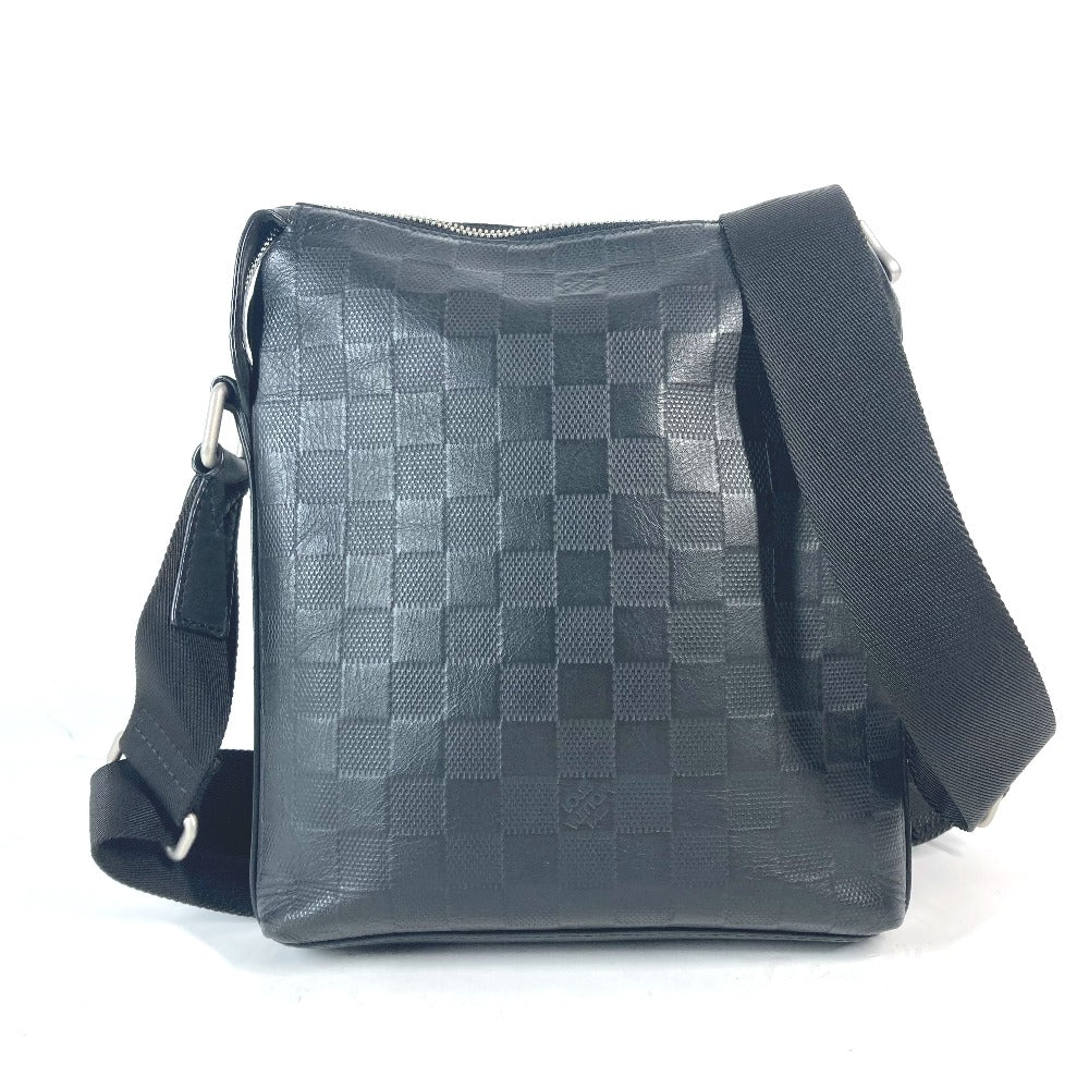 LOUIS VUITTON Shoulder Bag N42418 Damier Anfini Leather black Damier Anfini Discovery Messenger