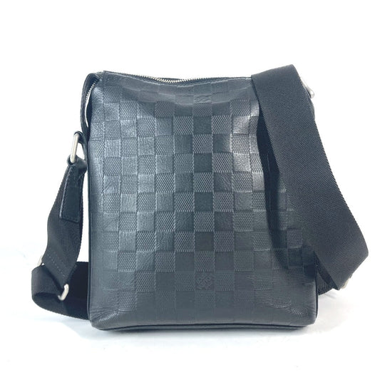 LOUIS VUITTON Shoulder Bag N42418 Damier Anfini Leather black Damier Anfini Discovery Messenger