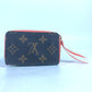 LOUIS VUITTON Coin case M60908 Monogram canvas Brown Monogram Mule cult Women Used Authentic