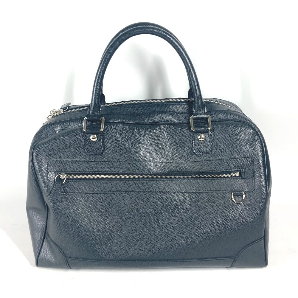 LOUIS VUITTON Boston Duffel bag M31152 Taiga Leather black Taiga Stanislav unisex(Unisex) Used Authentic