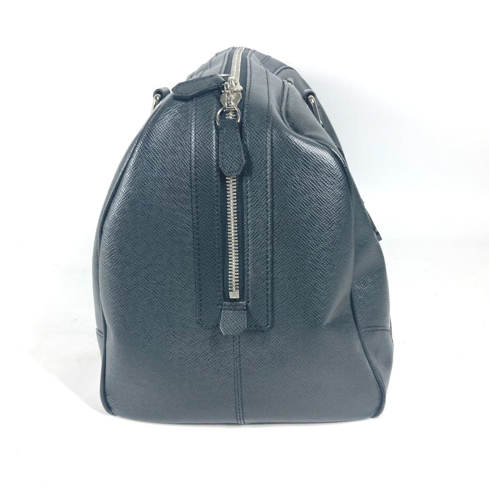 LOUIS VUITTON Boston Duffel bag M31152 Taiga Leather black Taiga Stanislav unisex(Unisex) Used Authentic