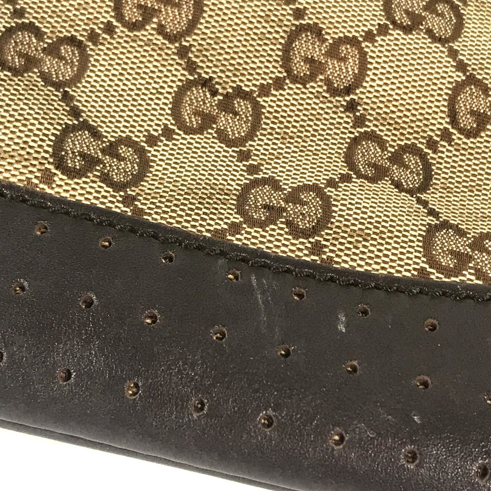 GUCCI Shoulder Bag 145857 GG canvas / leather beige GG unisex(Unisex) Used Authentic