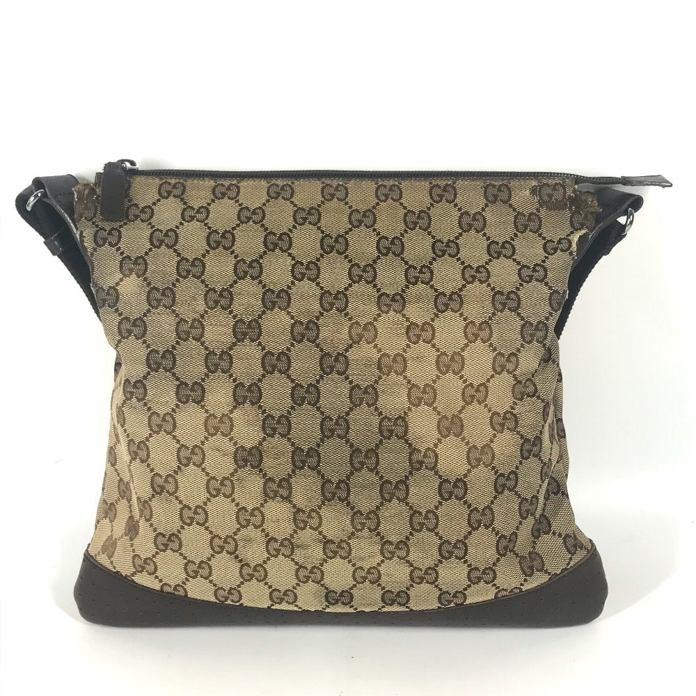 GUCCI Shoulder Bag 145857 GG canvas / leather beige GG unisex(Unisex) Used Authentic