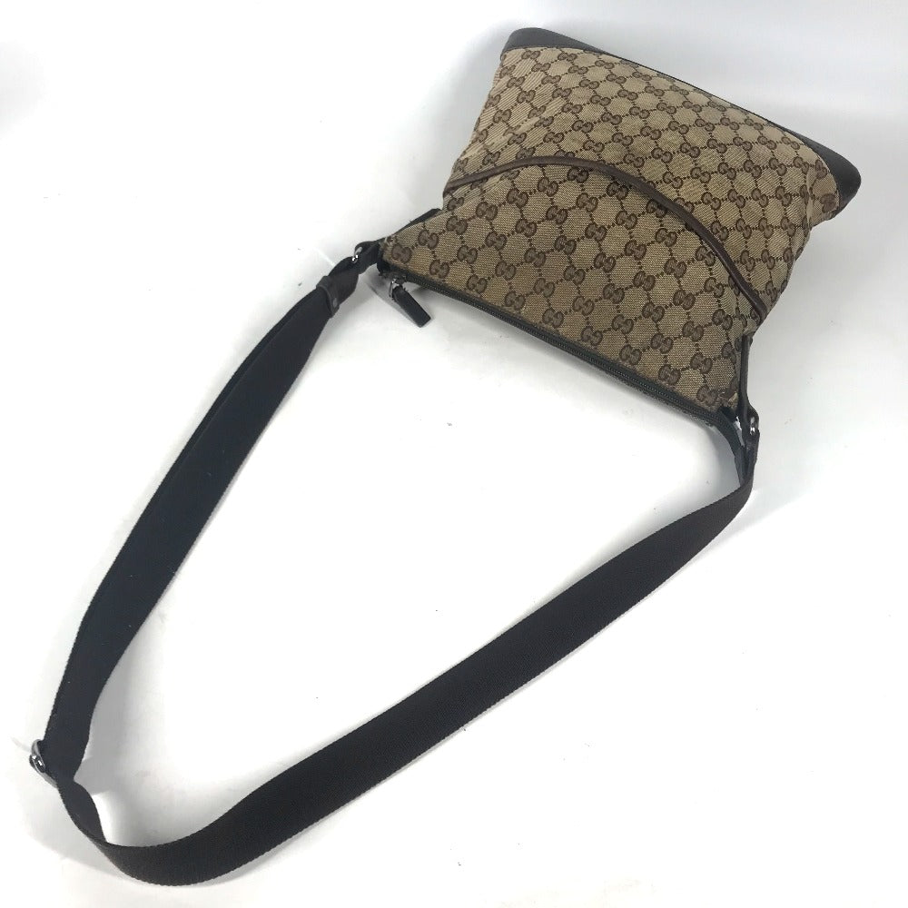 GUCCI Shoulder Bag 145857 GG canvas / leather beige GG unisex(Unisex) Used Authentic