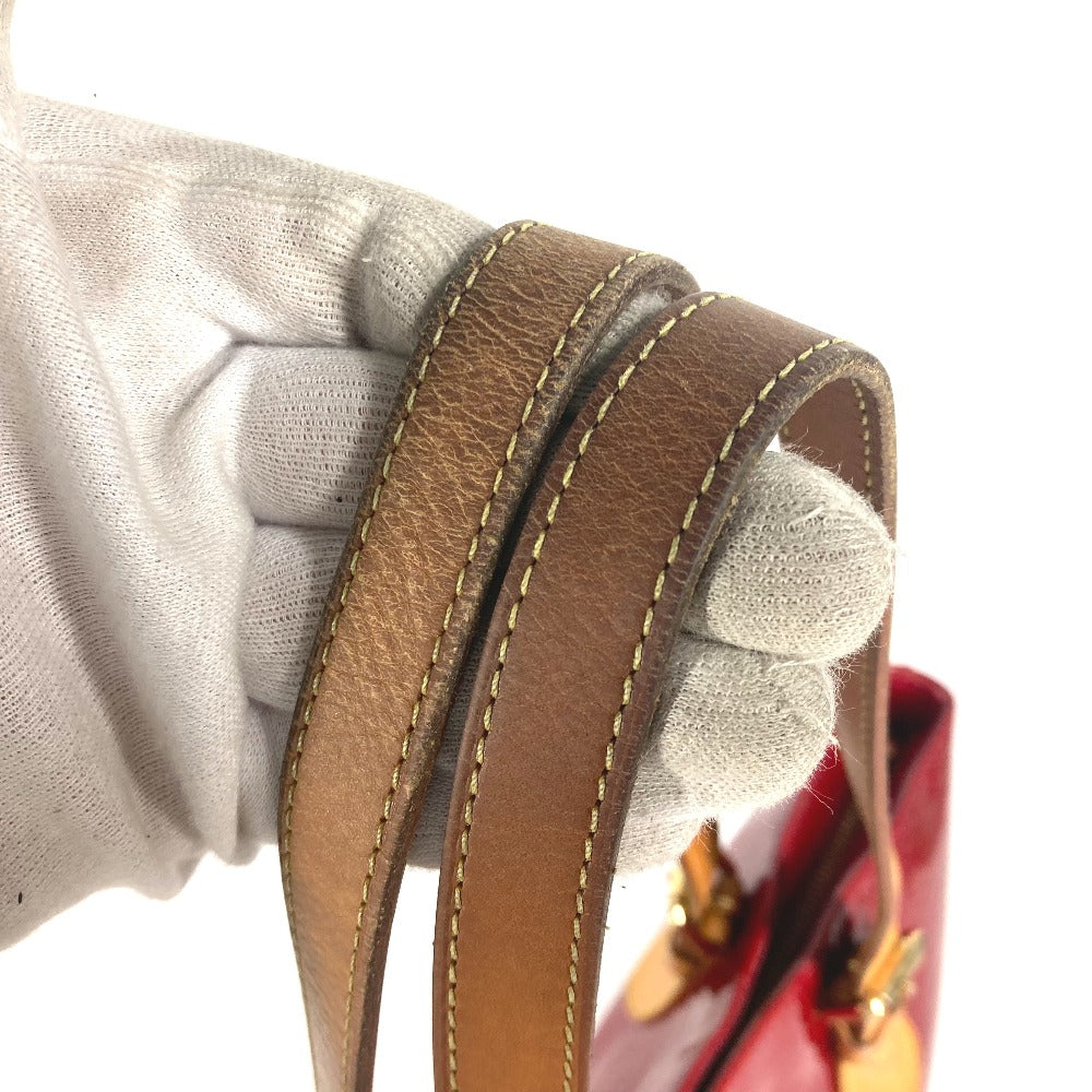 LOUIS VUITTON Shoulder Bag M91989 Monogram Vernis Red Monogram Vernis Brentwood Women Used Authentic