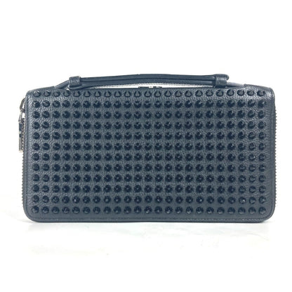 Christian Louboutin Long Wallet Purse 1165043 leather black bag handbag PANETTONE Panettone mens Used Authentic