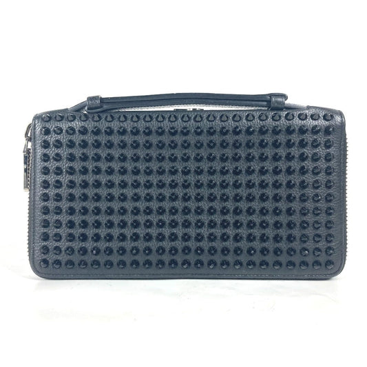 Christian Louboutin Long Wallet Purse 1165043 leather black bag handbag PANETTONE Panettone mens Used Authentic