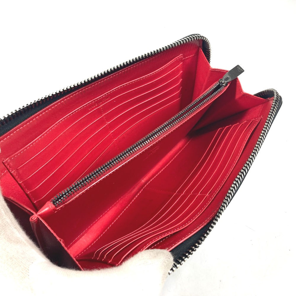 Christian Louboutin Long Wallet Purse 1165043 leather black bag handbag PANETTONE Panettone mens Used Authentic