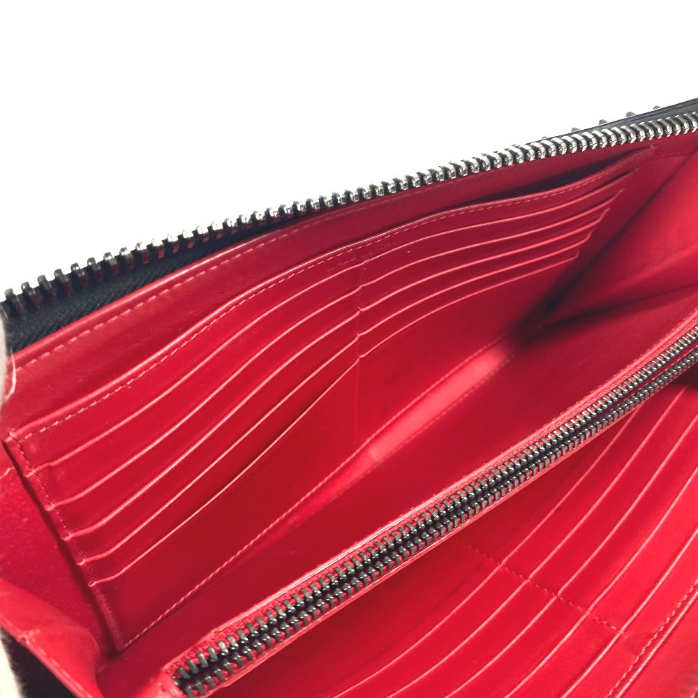 Christian Louboutin Long Wallet Purse 1165043 leather black bag handbag PANETTONE Panettone mens Used Authentic
