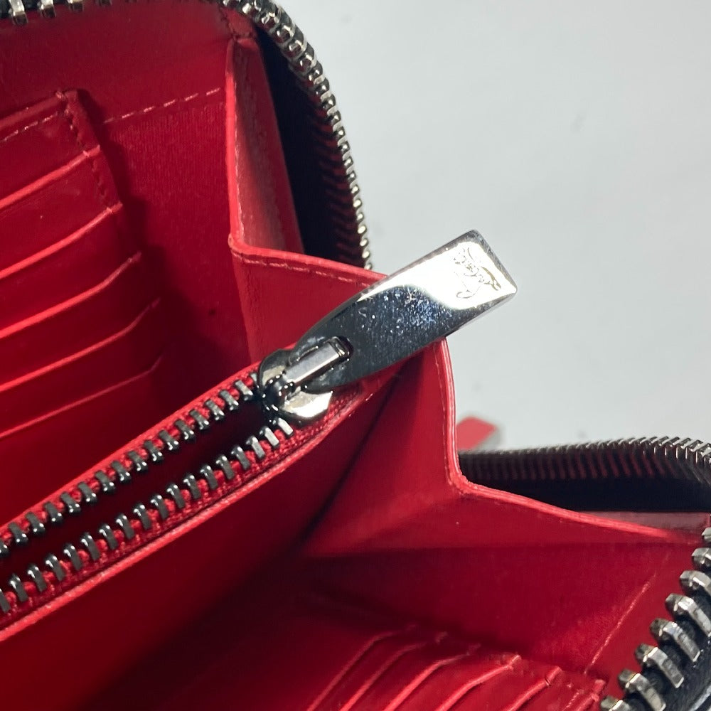 Christian Louboutin Long Wallet Purse 1165043 leather black bag handbag PANETTONE Panettone mens Used Authentic