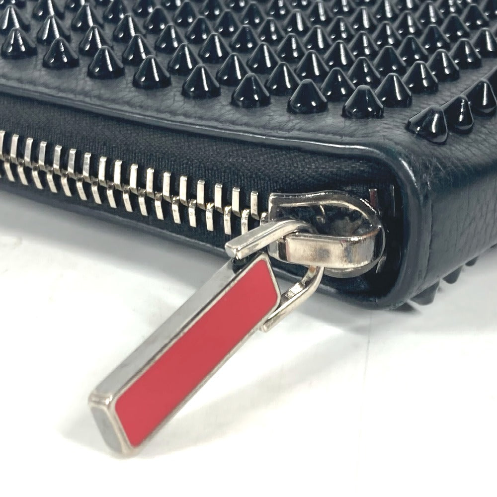 Christian Louboutin Long Wallet Purse 1165043 leather black bag handbag PANETTONE Panettone mens Used Authentic