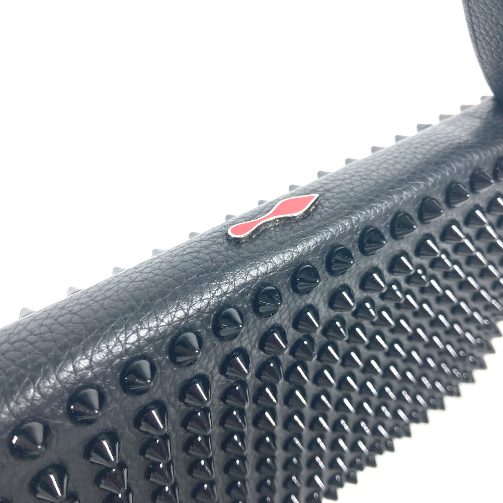 Christian Louboutin Long Wallet Purse 1165043 leather black bag handbag PANETTONE Panettone mens Used Authentic