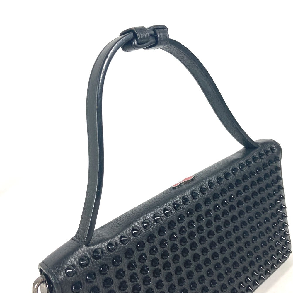 Christian Louboutin Long Wallet Purse 1165043 leather black bag handbag PANETTONE Panettone mens Used Authentic