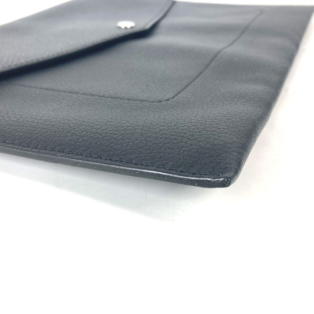 LOUIS VUITTON Clutch bag M62250 Taurillon Clemence Leather black LV logo pochette envelope mens Used Authentic