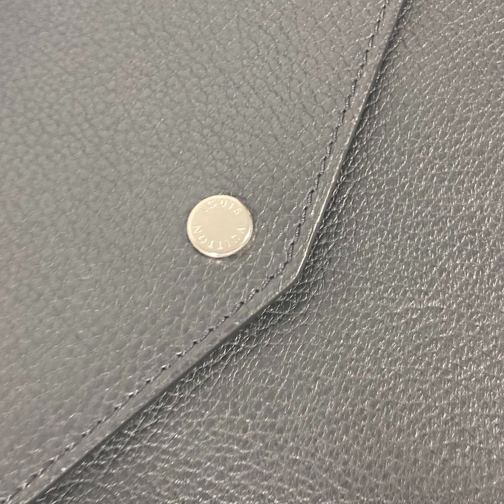 LOUIS VUITTON Clutch bag M62250 Taurillon Clemence Leather black LV logo pochette envelope mens Used Authentic
