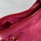 PRADA Shoulder Bag Nylon, enamel pink logo Women Used Authentic
