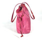 PRADA Shoulder Bag Nylon, enamel pink logo Women Used Authentic