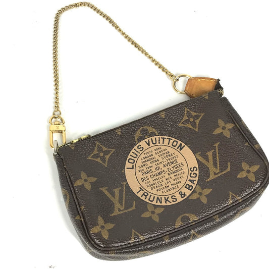 LOUIS VUITTON Handbag M60153 Monogram canvas Brown Monogram Mini Pochette Accessoires T&B Women Used Authentic
