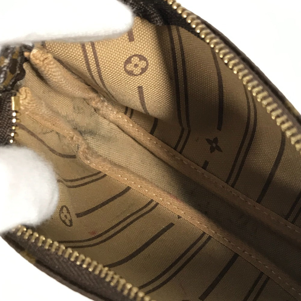 LOUIS VUITTON Handbag M60153 Monogram canvas Brown Monogram Mini Pochette Accessoires T&B Women Used Authentic