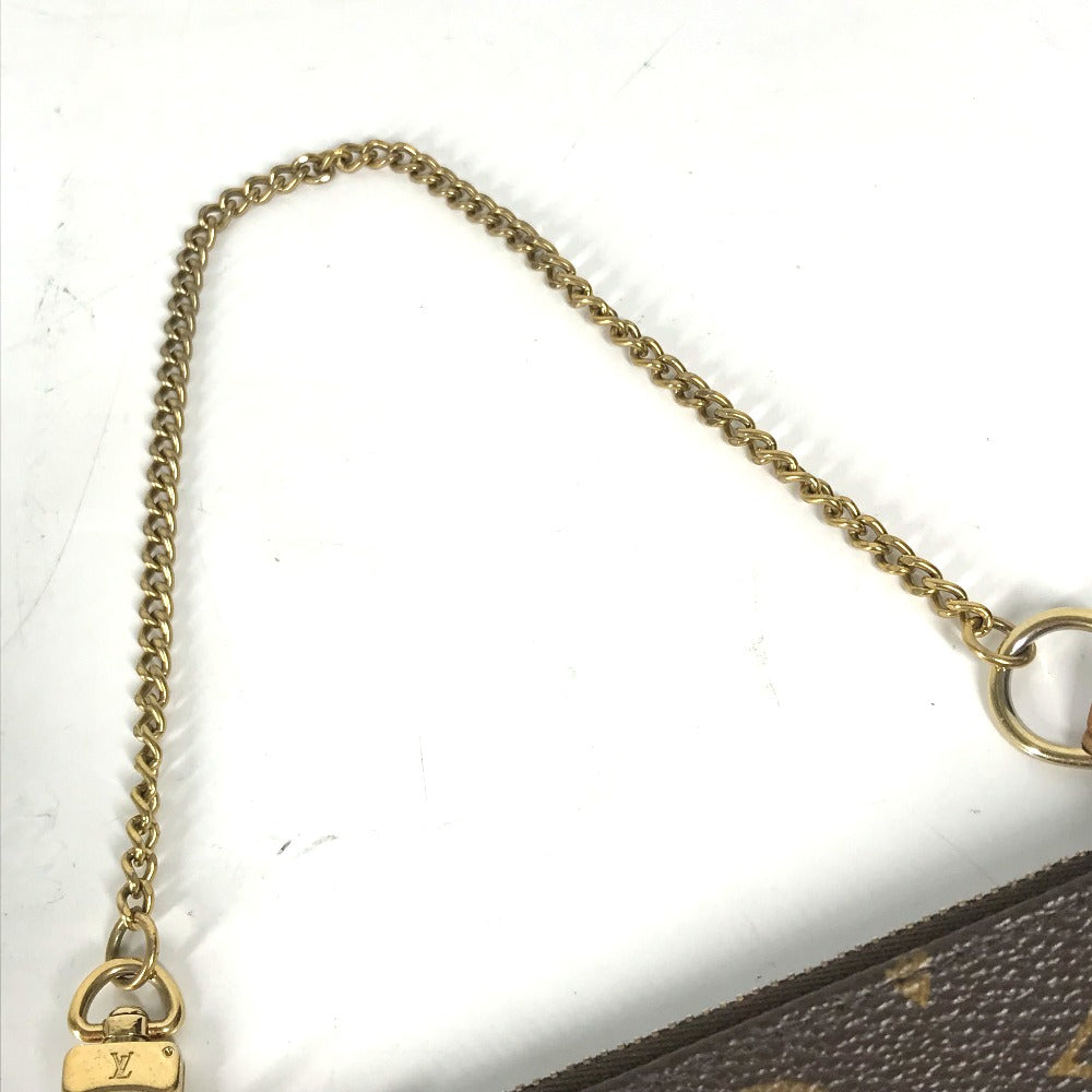 LOUIS VUITTON Handbag M60153 Monogram canvas Brown Monogram Mini Pochette Accessoires T&B Women Used Authentic