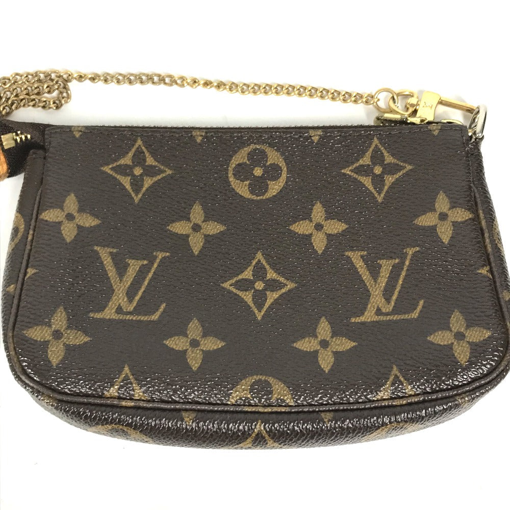 LOUIS VUITTON Handbag M60153 Monogram canvas Brown Monogram Mini Pochette Accessoires T&B Women Used Authentic