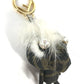 FENDI Bag charm canvas Brown Fur Rhinestones ZUCCA logo monster space monkey Women Used Authentic